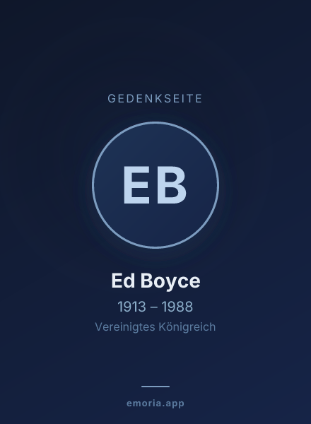 Gedenkportrait von Ed Boyce