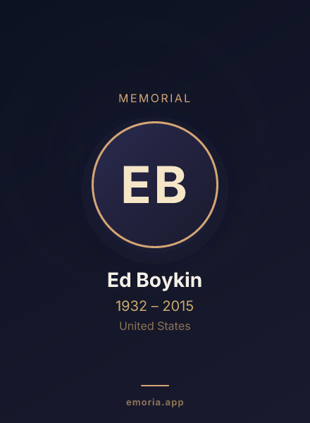 Memorial portrait of Ed Boykin