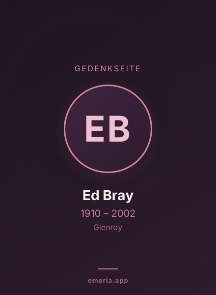 Gedenkportrait von Ed Bray