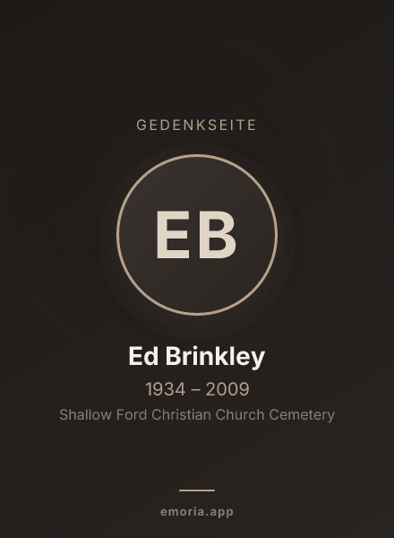 Gedenkportrait von Ed Brinkley