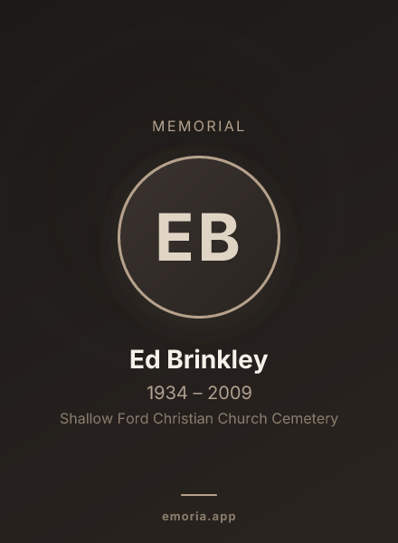 Memorial portrait of Ed Brinkley