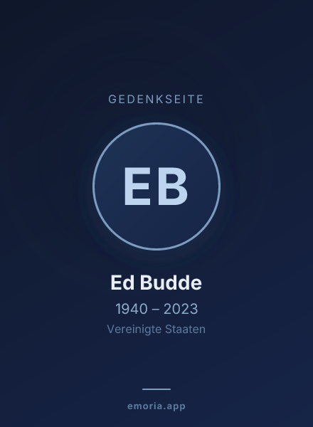 Gedenkportrait von Ed Budde