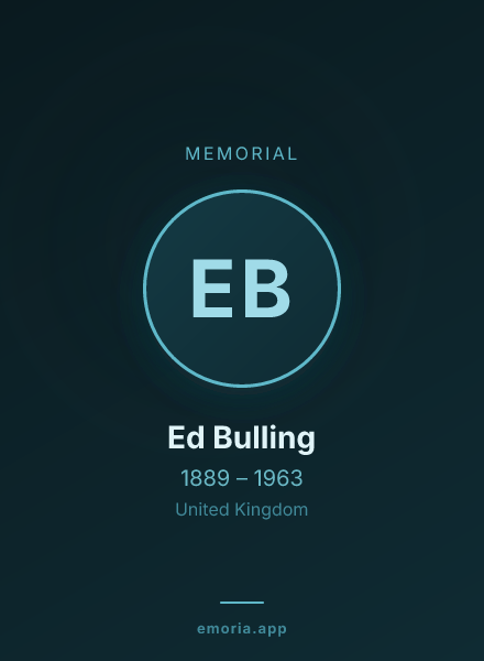 Memorial portrait of Ed Bulling