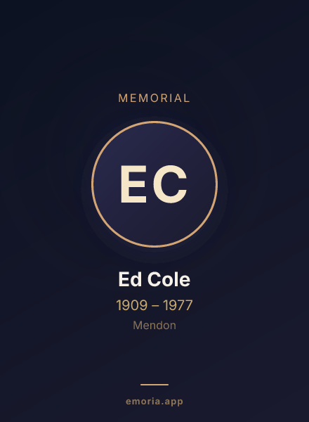 Memorial portrait of Ed Cole