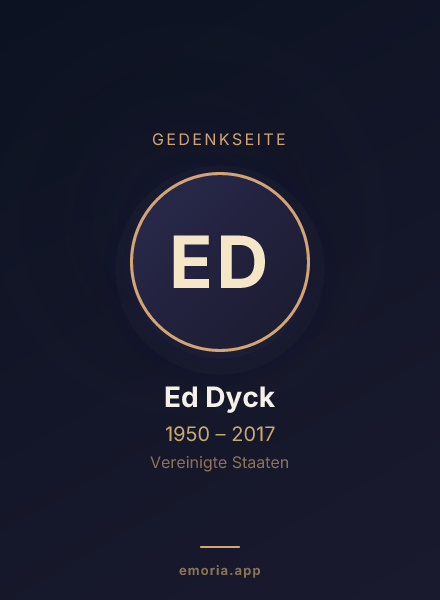Gedenkportrait von Ed Dyck