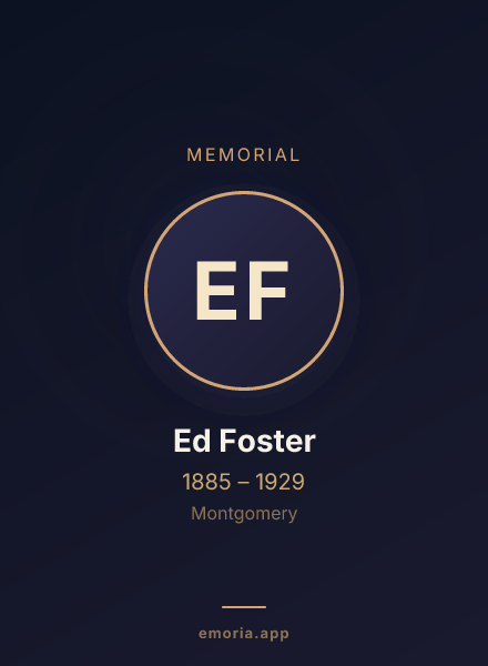 Memorial portrait of Ed Foster