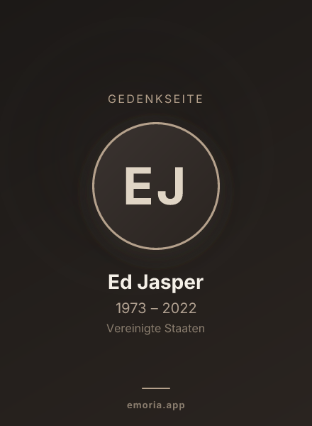 Gedenkportrait von Ed Jasper