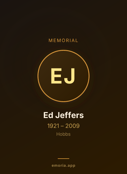Memorial portrait of Ed Jeffers