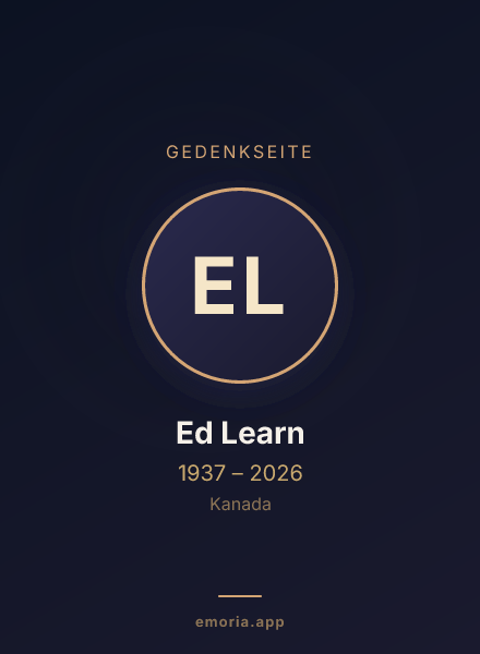 Gedenkportrait von Ed Learn