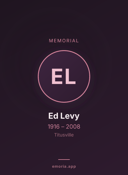 Memorial portrait of Ed Levy