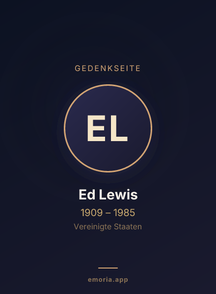 Gedenkportrait von Ed Lewis
