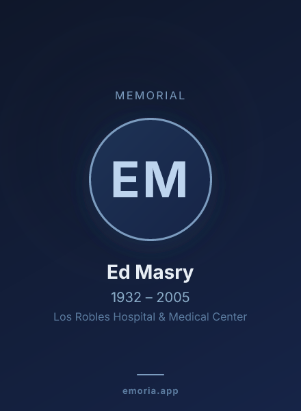 Memorial portrait of Ed Masry