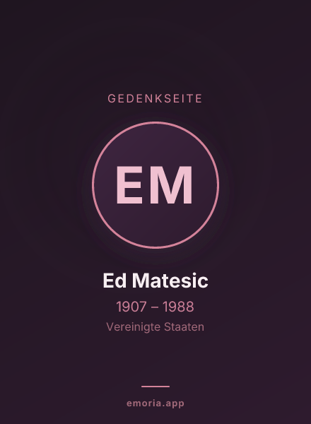 Gedenkportrait von Ed Matesic