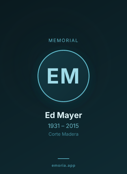 Memorial portrait of Ed Mayer