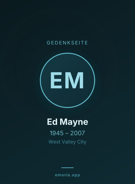 Gedenkportrait von Ed Mayne