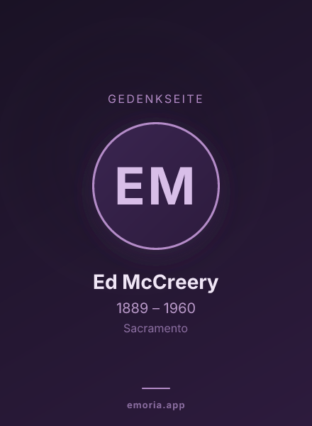 Gedenkportrait von Ed McCreery