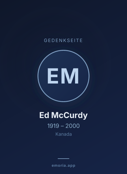 Gedenkportrait von Ed McCurdy