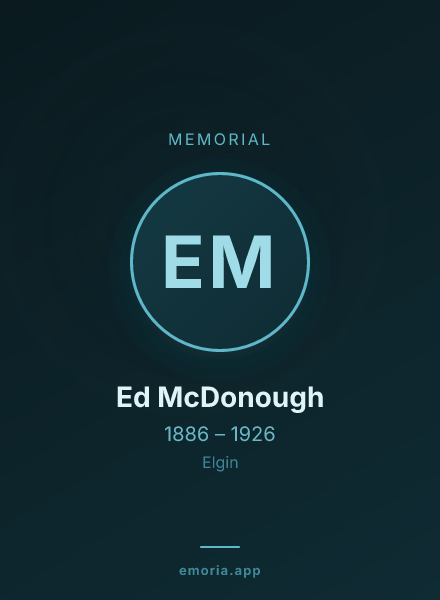 Memorial portrait of Ed McDonough