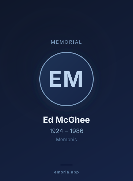 Memorial portrait of Ed McGhee