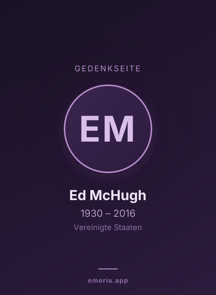 Gedenkportrait von Ed McHugh