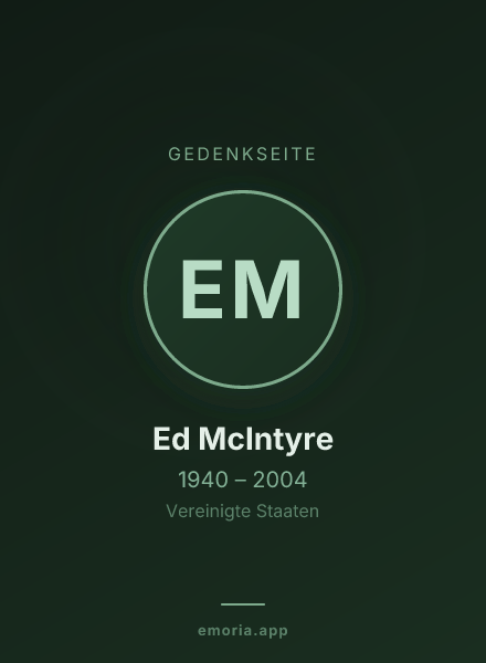 Gedenkportrait von Ed McIntyre