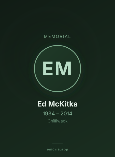Memorial portrait of Ed McKitka