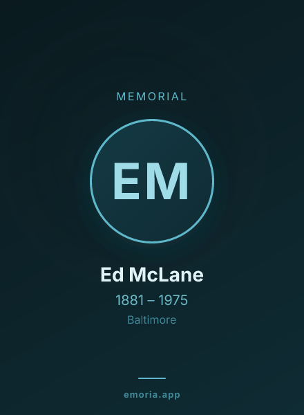 Memorial portrait of Ed McLane
