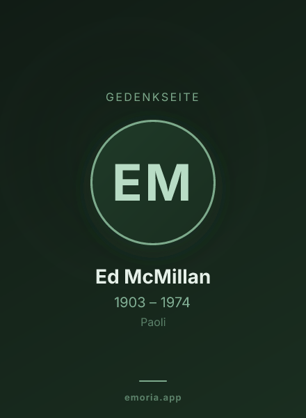 Gedenkportrait von Ed McMillan