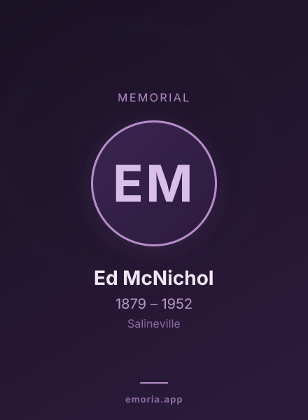 Memorial portrait of Ed McNichol