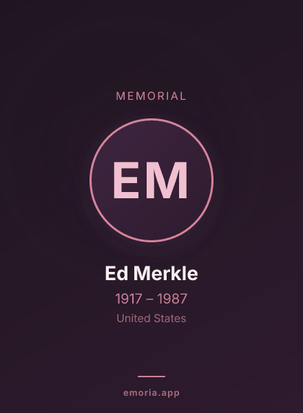 Memorial portrait of Ed Merkle
