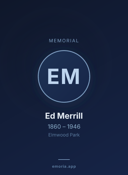 Memorial portrait of Ed Merrill