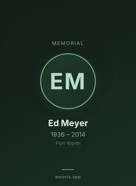 Memorial portrait of Ed Meyer