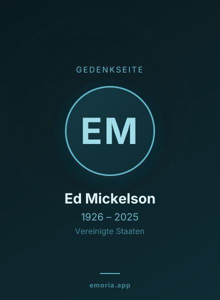 Gedenkportrait von Ed Mickelson