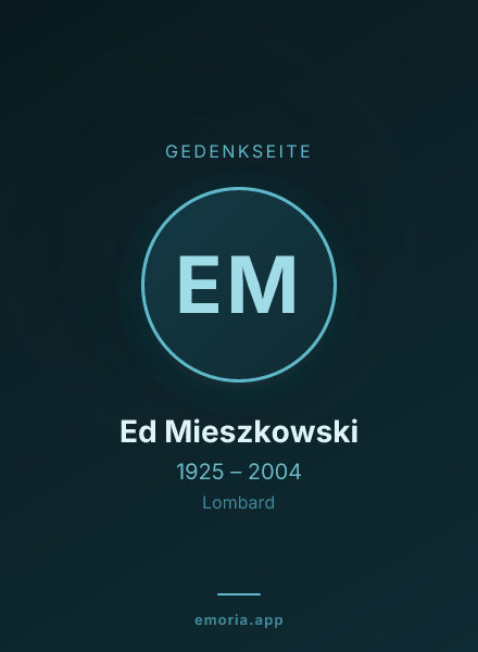 Gedenkportrait von Ed Mieszkowski