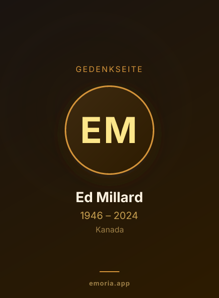 Gedenkportrait von Ed Millard