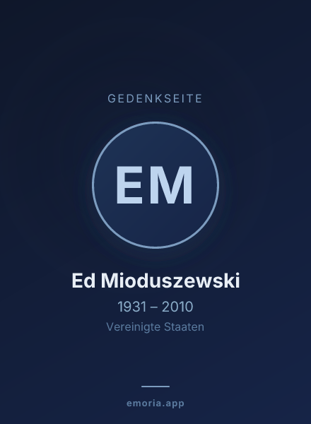 Gedenkportrait von Ed Mioduszewski
