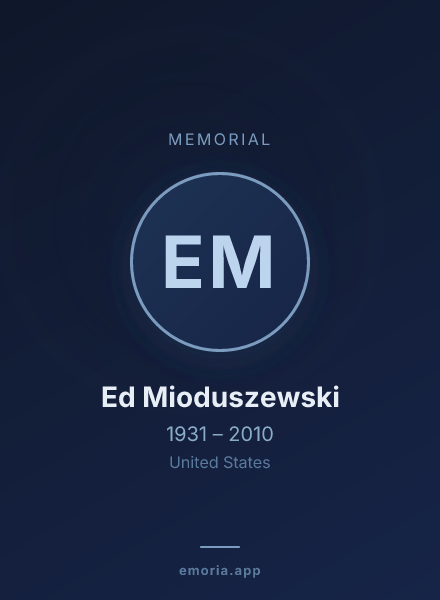 Memorial portrait of Ed Mioduszewski