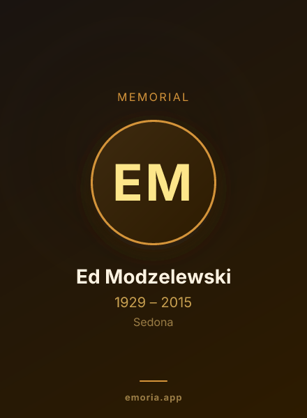 Memorial portrait of Ed Modzelewski