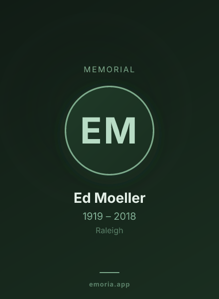 Memorial portrait of Ed Moeller