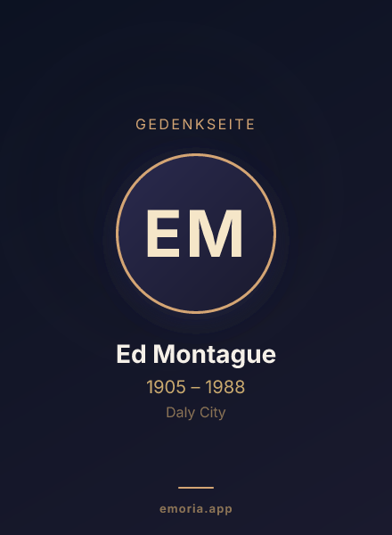 Gedenkportrait von Ed Montague
