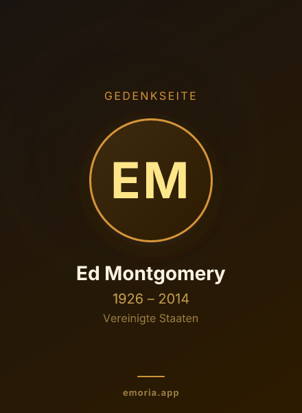 Gedenkportrait von Ed Montgomery