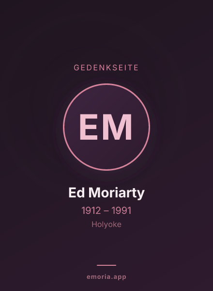 Gedenkportrait von Ed Moriarty