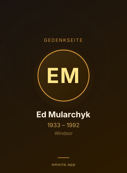 Gedenkportrait von Ed Mularchyk