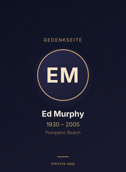 Gedenkportrait von Ed Murphy