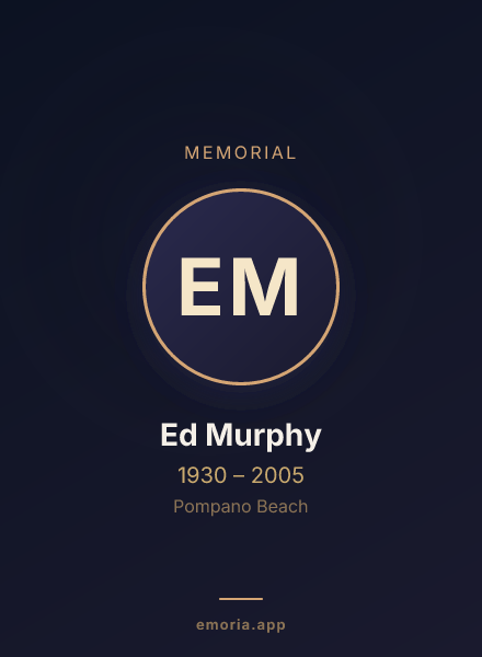 Memorial portrait of Ed Murphy