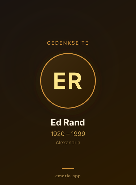Gedenkportrait von Ed Rand