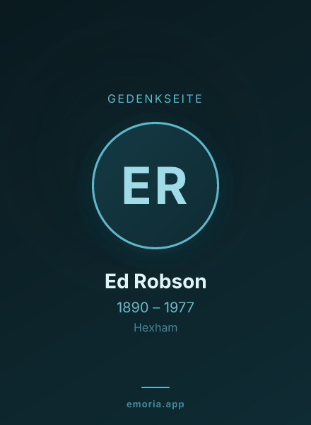 Gedenkportrait von Ed Robson