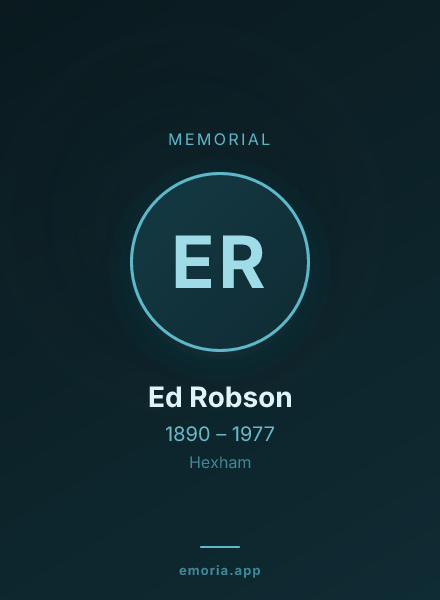 Memorial portrait of Ed Robson