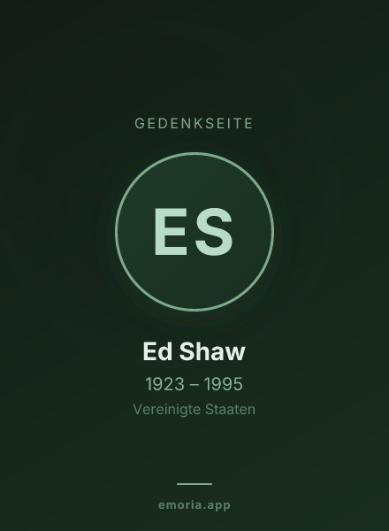 Gedenkportrait von Ed Shaw