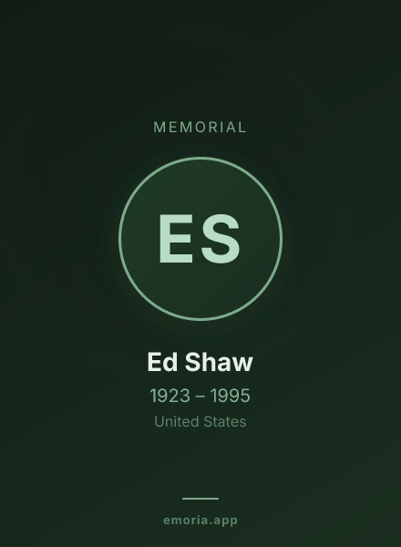 Memorial portrait of Ed Shaw